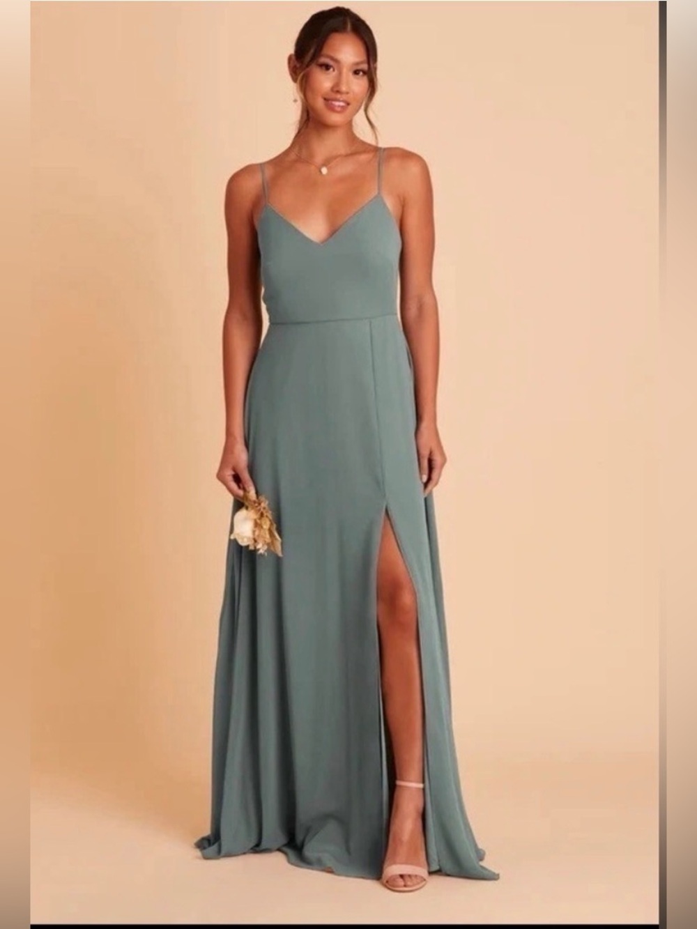 Birdy Grey Teal Green Satin Bridesmaid Dress